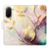 Flip pouzdro iSaprio - Xiaomi Redmi A5 - Gold Leaves 02 s kapsičkami na karty (Flipové knížkové pouzdro, obal, kryt iSaprio s přihrádkami na karty a motivem)