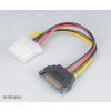 AKASA kábel SATA redukcia napájania na 4pin Molex, 15cm, 2ks v balení AK-CBPW03-KT02