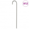 vidaXL Stanové kolíky 12 ks 37 cm Ø10 mm pozinkovaná oceľ - 143459-89388