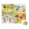 Puzzle v kufríku Štyri ročné obdobia Seasons Janod 36 dielov od 4 rokov