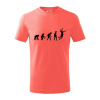 Evolúcia volejbal smeč - Tričko detské bavlnené - 146 cm/10 rokov ( Korálová )