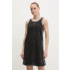 Rifľové šaty adidas Originals DENIM 3S DRESS čierna farba, mini, rovný strih, JD3108 S