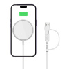 AppleMix Bezdrôtová nabíjačka / nabíjacia podložka TECH PROTECT - Qi / Magsafe - USB-A / USB-C- 15W - biela