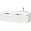 DURAVIT L-Cube závesná skrinka pod umývadlo na dosku (umývadlo vpravo), 4 zásuvky, 1620 x 550 x 482 mm, biela vysoký lesk, LC4871R85850000