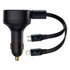 Nabíjačka do auta Baseus Enjoyment s káblom USB-C + Lightning 3A, 30W (čierna)