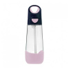 B.BOX fľaša na pitie so slamkou - indigo/ružová 600 ml
