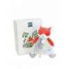 Doudou et Compagnie Paris Doudou Darčeková sada Plyšová líška Romarin s držiakom na cumlík 19 cm