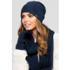 Kamea Tmavomodrý dámsky set čiapka + šál Kamea Saragossa, Veľkosť uni, Farba tmavomodrá