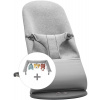 BABYBJORN BABYBJÖRN Lehátko Bliss Light Grey 3D Jersey s hračkou Soft Friends
