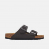 Birkenstock Čierne Regular Šľapky Arizona Soft Footbed Nubuk Leather