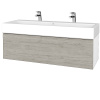 Dreja Umývadlová skrinka VARIANTE SZZ 120 pre úmyvadlo Duravit Vero - N01 Biela lesk / D05 Oregon