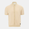 Firetrap Firetrap Short Sleeve Knit Polo Shirts Cardigan Beige M