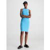 Calvin Klein dámske modré šaty HALTERNECK KNITTED DRESS
