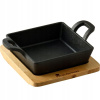 Pekáč liatinový s podstavcom COOK & SHARE 12,6x18,5x3,6 cm čierna