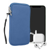 kwmobile Universal telefon Pouch Size XL - 6.7/6.8 - Neoprene smartphone Pouch with Zip - Water-Repellent Mobile Pouzdro na telefon - Sleeve in Azure modrá