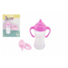 Teddies Sada pre bábiky plast fľaštička cumlík na karte 15x21x5cm