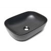 Swiss aqua technologies Umyvadlo na desku SAT Infinitio 45,5x32,5 cm černá mat bez přepadu SATINF4532BKM