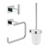 GROHE Essentials Cube - Sada doplnkov pre toaletu 3v1, chróm 40757001