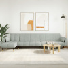 Pohovka v tvare L bledosivá 275x140x70 cm zamat-ForU-3157206
