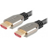 LANBERG Ultra High Speed HDMI 2.1 kabel, 48 Gbps, 8K@60Hz, 5K@120Hz, délka 0,5m, černý, zlacené konektory CA-HDMI-30CU-0005-BK
