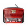 Rádio solárne nabíjateľne USB prenosné v retro štýle ČERVENÉ VYPR