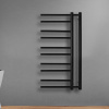 P.M.H. Theia kúpeľňový radiátor, ľavý, 500 x 940 mm, čierna - štruktúrovaná, T1BL-L