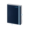 Diár 2026 DOUBLE BLUE, A5 denný, 352 str, 145x205mm, s gumičkou