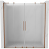 Mexen Velar L Duo, posuvné sprchové dvere do otvoru 180 cm, 8mm sklo námraza, medená matná, 871-180-003-32-65