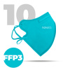 Nanolab 10 x Český bezpečný nano respirátor FFP3 modrý Možnosť: uni