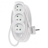 EMOS Predlžovací kábel 3 m / 3 zásuvky / biely / PVC / 1 mm2 P0313