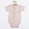 NEW BABY Dojčenské bavlnené celorozopínacie body New Baby BrumBrum old pink - 62