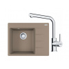 FRANKE SETG249KA fragranit drez 620x500mm CNG 611-62TL/2 Kašmír+batéria FS 3230.031 Chróm FRA 114.0700.679