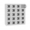 Úschovná plexidverová skriňa s USB zásuvkami WSSv 20 p color_body: RAL 7035, svetlošedá, color_door: RAL 7035, svetlošedá