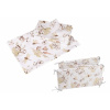 Baby Nellys 3-dielna sada Mantinel s obliečkami COTTON Premium, biela/béžová Baby Nellys