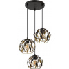 Globo Lighting Mika závesné svietidlo 3x40 W čierna 15759-3HR