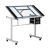 Fromm & Starck Kresliaci stôl - 104 x 60 cm - nastavenie sklonu a výšky - sklenená doska STAR DESK 10