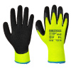 PORTWEST THERMAL SOFT GRIP A143 / Zimné rukavice máčané v latexovej pene - čierna / žltá XL