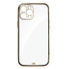 Puzdro gumené Apple iPhone 12/12 Pro Lux transparentno-čierne