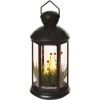 Emos DCLV15, LED Vintage dekorácia, vianočný lampáš so sviečkami čierny, 35,5 cm, 3x C, vnútorný DCLV15
