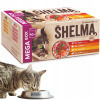SHELMA bezobilné dušené filetky masový výběr pro kočky 40 x 85 g
