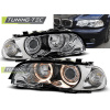 SVETLOMETY ANGEL EYES CHRÓMOVÉ pre BMW E46 04.99-08.01 COUPE CABRIO