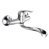 Mereo Drezová nástenná baterie, Lila, 100 mm, s ramienkom plochým vyhnutým 180 mm, chróm CBEE301A05
