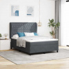 zahrada-XL Posteľ s pružinovým rámom Tmavo šedá 140 x 200 cm Zamat 3340875