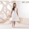 Detské šaty pre družičky DF-229 Farba: ivory, Veľkosť: 128