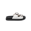 SEASTAR White flip-flops with silver buckles čierna | biela 39 SEASTAR 0000296830787