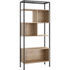 tectake 404711 regal hastings 75x31x170,5cm - industrial svetlé drevo, dub sonoma