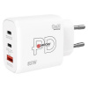 Sieťová nabíjačka, 1 USB A, 2 USB C, PD, 65 W, GaN, SKROSS