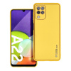 Kryt Forcell LEATHER Case Samsung Galaxy A22 4G žltý