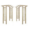 Drevená pergola oblúková s mriežkou