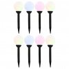 zahrada-XL Vonkajšie solárne lampy 8 ks 15 cm LED guľové RGB 277125